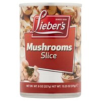 Lieber's Slice Mushrooms, 13.25 oz