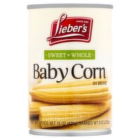 Lieber's Sweet & Whole Baby Corn in Brine, 15 oz