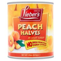 Lieber's Peach Halves in Light Syrup, 29 oz