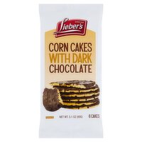 Lieber's Corn Cakes with Dark Chocolate, 6 count, 3 oz