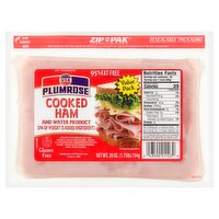 Plumrose 95% Fat Free Cooked Ham Value Pack, 28 oz