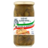 Herakles Deli-Style Sliced Hot Jalapeño Peppers, 12 oz, 12 Fluid ounce