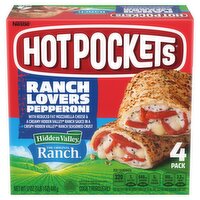 Hot Pockets Hidden Valley Ranch Lovers Pepperoni Sandwich, 4 count, 17 oz