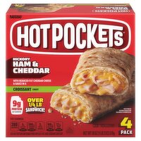 Hot Pockets Hickory Ham & Cheddar Croissant Crust Sandwiches, 4 count, 18 oz