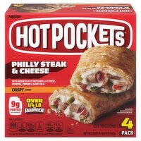 Hot Pockets Philly Steak & Cheese Crispy Crust Sandwiches, 4 count, 18 oz