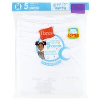 Hanes Toddler Girls' Tagless Camis, 4T-5T, 5 count