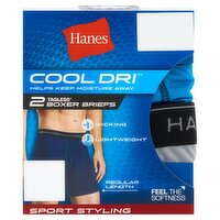 Hanes Cool Dri Assorted Colors Tagless Boxer Briefs, 2 count