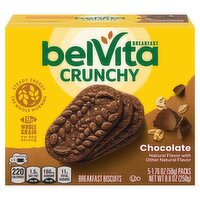 Belvita Crunchy Chocolate Breakfast Biscuits, 1.76 oz, 5 count, 8.8 Ounce