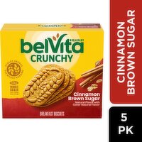 Belvita Crunchy Cinnamon Brown Sugar Breakfast Biscuits, 1.76 oz, 5 count