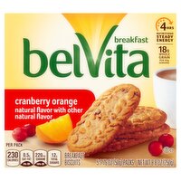 Belvita Crunchy Cranberry Orange Breakfast Biscuits, 1.76 oz, 5 count