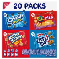 Nabisco Oreo/Ritz/Nutter Butter/Chips Ahoy! Snacks, 20 count, 1 lb 4 oz