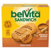 Belvita Sandwich Peanut Butter Breakfast Biscuits, 1.76 oz, 5 count