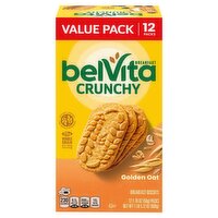 Belvita Crunchy Golden Oat Breakfast Biscuits Value Pack, 1.76 oz, 12 count, 21.12 Ounce