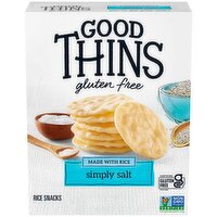 Good Thins Gluten Free Simply Salt Rice Snacks, 3.5 oz