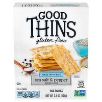 Good Thins Sea Salt & Pepper Rice Snacks Gluten Free Crackers, 3.5 oz, 3.5 Ounce