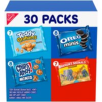 Nabisco Team Favorites Variety Pack, OREO, CHIPS AHOY!, Teddy Grahams & Barnum's, 30 Snack Packs