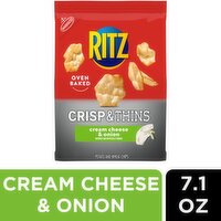 Nabisco Ritz Crisp & Thins Cream Cheese & Onion Potato and Wheat Chips, 7.1 oz