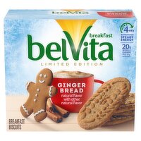 belVita Gingerbread Breakfast Biscuits, 5 Packs (4 Biscuits Per Pack)