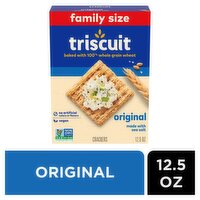 Triscuit Original Made with Sea Salt Crackers Family Size, 12.5 oz, 12.5 Ounce