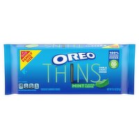 Nabisco Oreo Thins Mint Flavor Creme Chocolate Sandwich Cookies Family Size, 13.1 oz