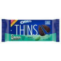 Nabisco Oreo Thins Mint Flavor Creme Chocolate Sandwich Cookies Family Size, 11.78 oz, 11.78 Ounce