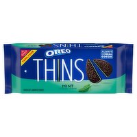 Nabisco Oreo Thins Mint Flavor Creme Chocolate Sandwich Cookies Family Size, 11.78 oz