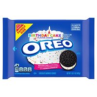 Nabisco Oreo Birthday Cake Flavor Creme Chocolate Sandwich Cookies Family Size, 1 oz, 17 Ounce