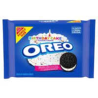 Nabisco Oreo Birthday Cake Flavor Creme Chocolate Sandwich Cookies Family Size, 1 lb 1 oz, 17 Ounce