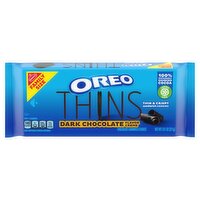 Nabisco Oreo Thins Dark Chocolate Flavor Creme Sandwich Cookies Family Size, 13.1 oz