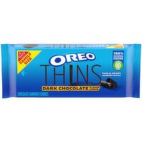 Nabisco Oreo Thins Dark Chocolate Flavor Creme Sandwich Cookies Family Size, 13.1 oz