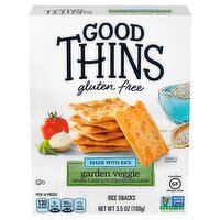 Good Thins Garden Veggie Rice Snacks Gluten Free Crackers, 3.5 oz, 3.5 Ounce