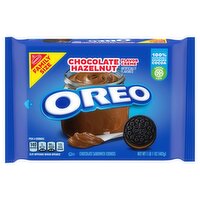 Nabisco Oreo Chocolate Hazelnut Flavored Creme Chocolate Sandwich Cookies Family Size, 1 lb 1 oz