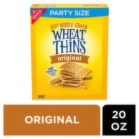 Nabisco Wheat Thins Original 100% Whole Grain Snacks Party Size, 20 oz