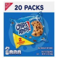 Nabisco Chips Ahoy! Original Real Chocolate Chip Cookies, 0.77 oz, 20 count, 15.4 Ounce