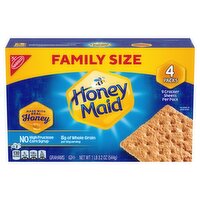 Nabisco Honey Maid Grahams Family Size, 4 count, 1 lb 3.2 oz