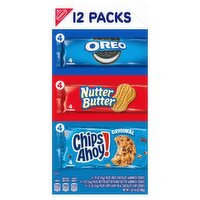 Nabisco Oreo/Nutter Butter/Chips Ahoy! Cookies, 12 count, 1 lb 4.16 oz, 20.16 Ounce