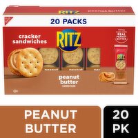 Nabisco Ritz Peanut Butter Flavored Filling Cracker Sandwiches, 1.38 oz, 20 count