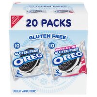 Nabisco Oreo Gluten Free Double Stuf Chocolate Sandwich Cookies, 20 count, 1 lb 2 oz