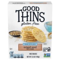 Good Thins Gluten Free Mixed Seed Poppy & Sesame Rice Snacks, 3.5 oz