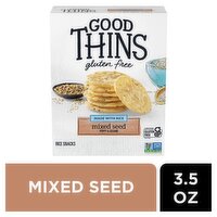 Good Thins Gluten Free Poppy & Sesame Mixed Seed Rice Snacks, 3.5 oz