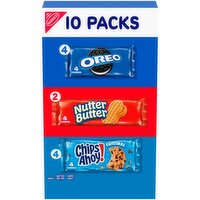 ​​Nabisco Cookies Variety Pack, OREO, Nutter Butter, and ​CHIPS AHOY!, 10 Four-Cookie Snack Packs​