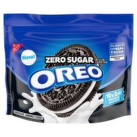 Nabisco Oreo Zero Sugar Chocolate Sandwich Cookies, 0.8 oz, 10 count, 8 Ounce