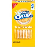OREO Fresh Stacks Golden Sandwich Cookies, Travel Snacks, 8.05 oz (4 Multi Snack Packs)