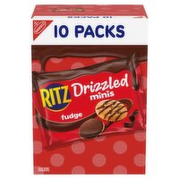 Nabisco Ritz Drizzled Minis Fudge Crackers, 0.9 oz, 10 count