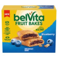Belvita Fruit Bakes Blueberry Breakfast Bars, 1.41 oz, 5 count