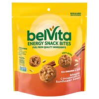 belVita Energy Snack Bites, Maple, Cinnamon and Sunflower Seed, 5 oz Bag, 5 Ounce