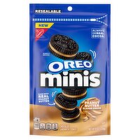 Nabisco Oreo Minis Peanut Butter Flavor Creme Chocolate Sandwich Cookies, 8 oz
