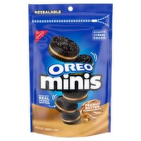 OREO Minis Peanut Butter Creme Chocolate Sandwich Cookies, 8 oz