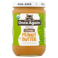 Once Again Unsweetened Creamy Peanut Butter, 16 oz