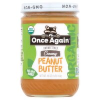 Once Again Unsweetened Creamy Peanut Butter, 16 oz